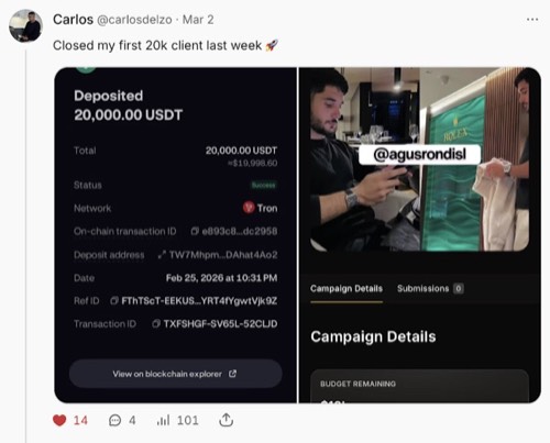 Carlos - $20,000 USDT