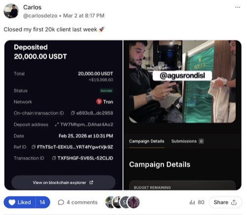 Carlos - $20,000 USDT