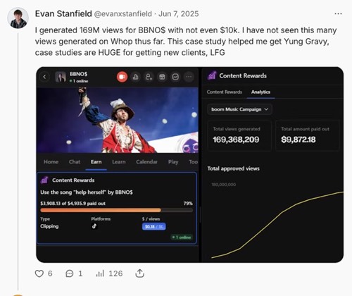 Evan Stanfield - 169M views BBNOS, 300M Yung Gravy