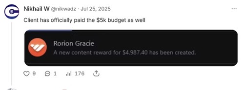 Nikhail W - $5k budget paid