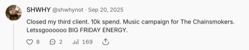 SHWHY - $10k spend The Chainsmokers