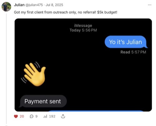 Julian - $5k budget outreach
