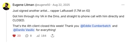 Eugene Litman - 4th client in one week