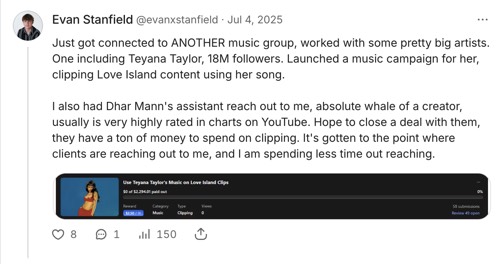 Evan Stanfield - Teyana Taylor connection